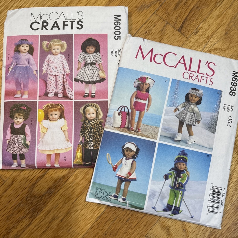 18" Doll Clothes‎ McCall's 6938 6005 Sewing Patterns UNCUT American Girl